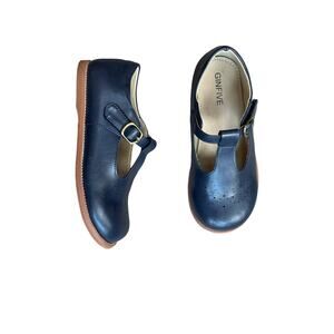 GinFive Navy T-Strap Kids Mary Jane Shoes